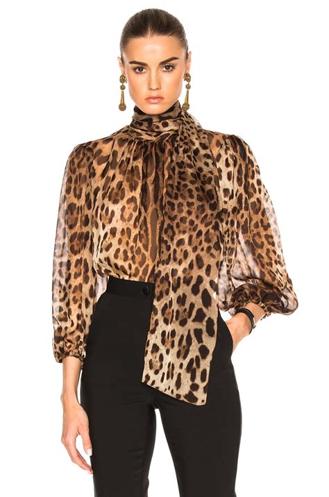 dolce gabbana blouse leopard